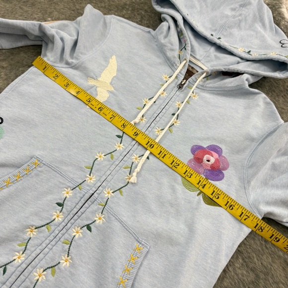 Vintage Y2K Lucky Brand Embroidered Zip Up Hoodie XS - Picture 10 of 10